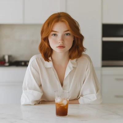 Woman in Modern Kitchen