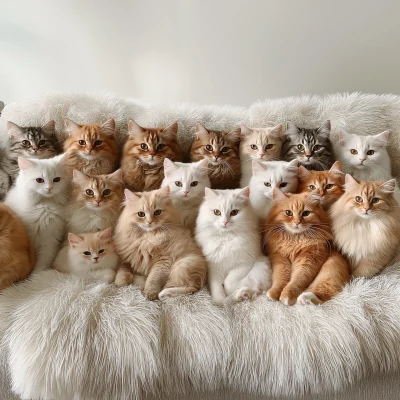 Fluffy Cat Gathering