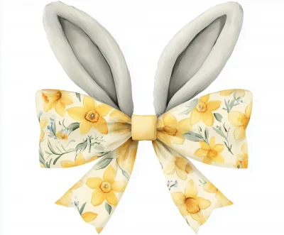 Easter Daffodil Bow