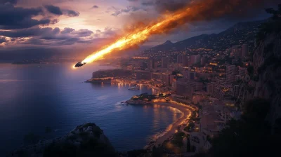 Monaco Coastline at Twilight