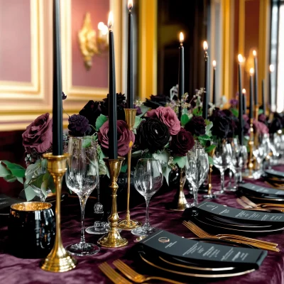 Candlelit Romantic Tablescape