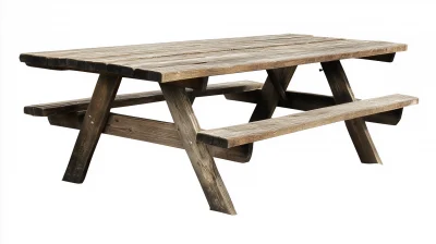 Isolated Picnic Table