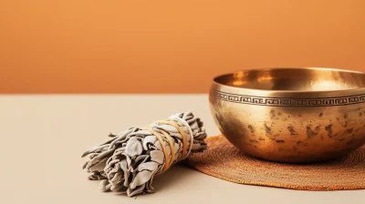 Minimalist Singing Bowl and Sage