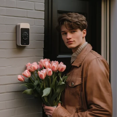 Young Man with Tulips