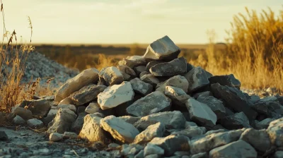 Closeup of Rocks in Wasteland