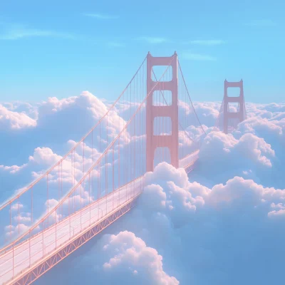 Dreamy Clouds and the Golden Gate