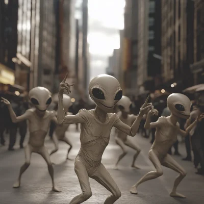 Aliens Dancing in the Street