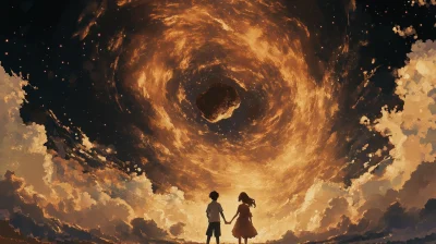 Lovers in an Apocalyptic Sky