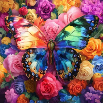 Colorful Butterfly in Bloom