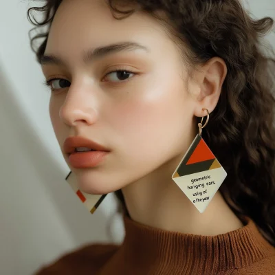 Geometric Acrylic Earrings Design