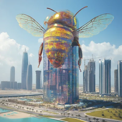 Big Bee on Doha Tower