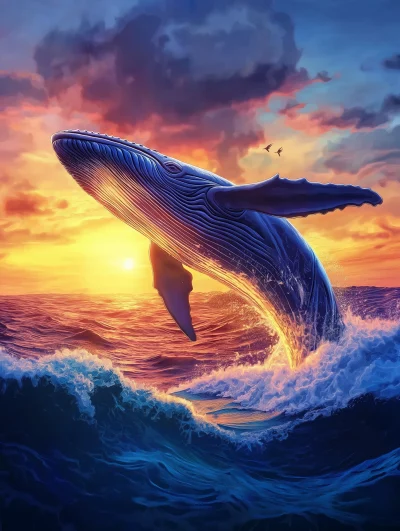 Glowing Blue Whale