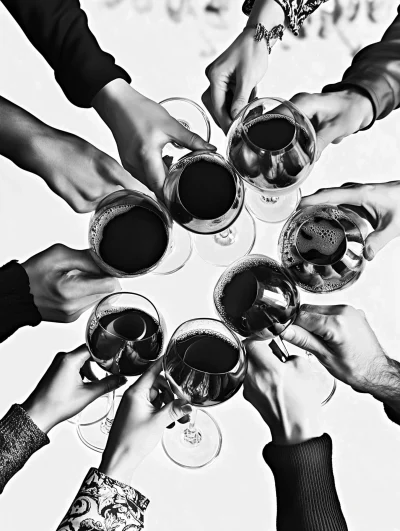 Cheers in Black and White