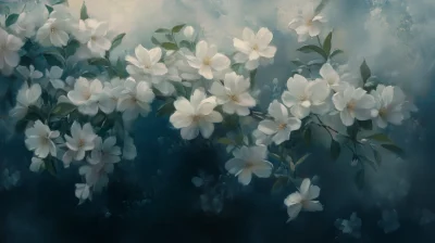 Ethereal White Blossoms