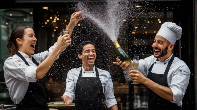 Celebration at the Restaurant