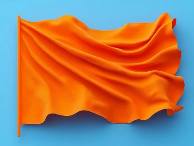 Orange Flag Waving