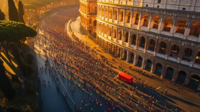 Rome Marathon Aerial View