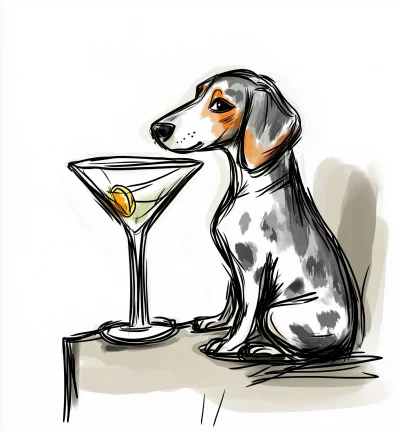 Dachshund and Martini