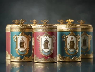 Elegant Tea Tin Packaging