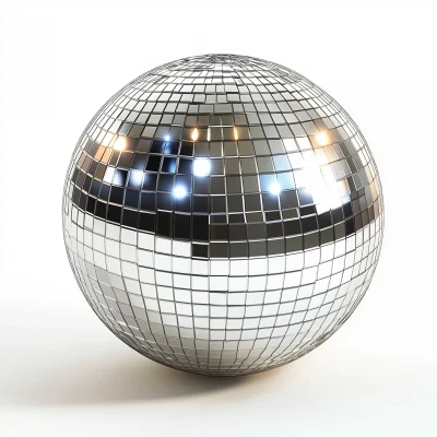 Disco Ball on White Background