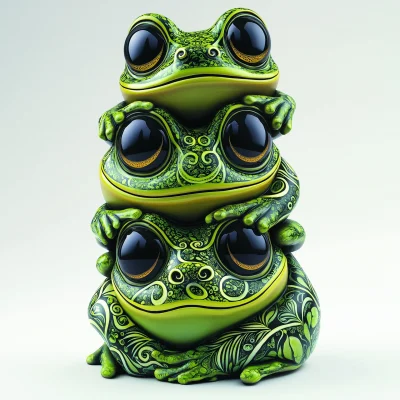 Whimsical Frog Sculpture