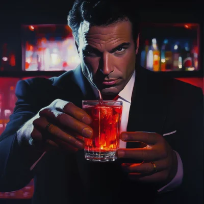 John Travolta with Campari