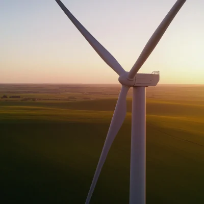 Wind Turbine at Sunset