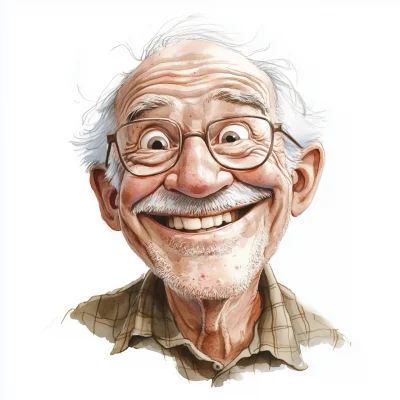 Laughing Elderly Man