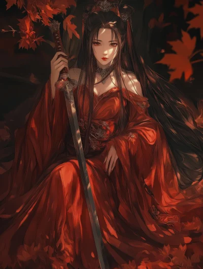 Hanfu Beauty in Autumn