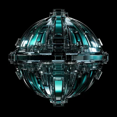 Abstract Spaceship Disco Ball