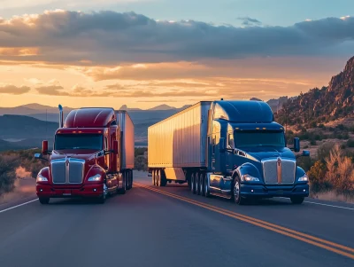 Two Kenworth Semis