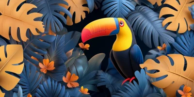 Tropical Toucan Illustration