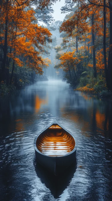 Serene River in Autumn