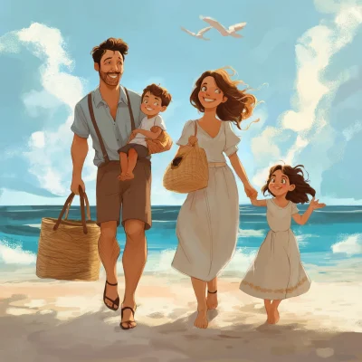 Family Trip to the Sea