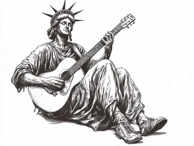 Statue of Liberty Playing Guitar