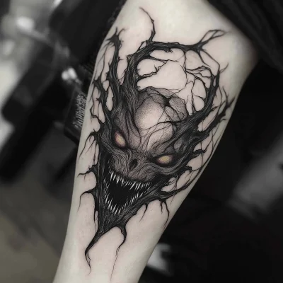 Horror Tribal Tattoo Design