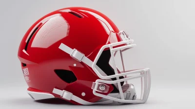 Red Football Helmet