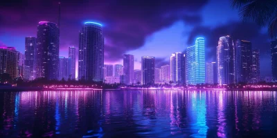 3D Render of Miami Skyline