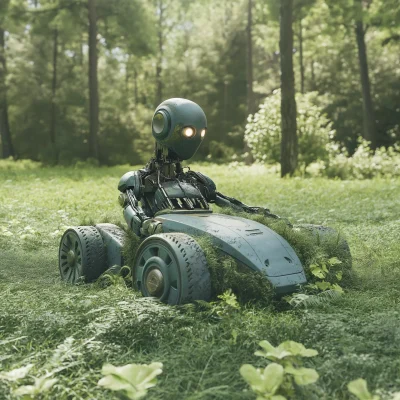 Steampunk Robotic Lawn Mower