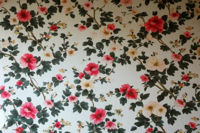 Vintage Kitsch Peony Floral Pattern