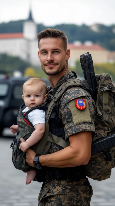 Slovak Soldier in Camouflage