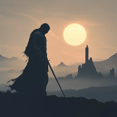 Warrior King Silhouette