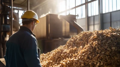 Worker Testing Biomass Burner