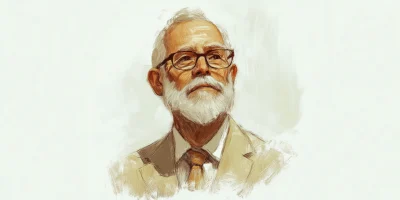 Elderly Teacher Sketch