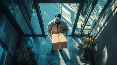 Chinese Delivery Man at Door