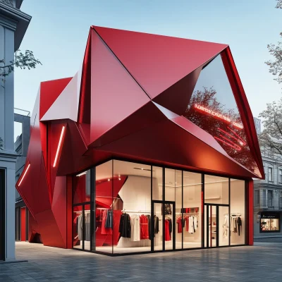 Modern Retail Clothing Store Facade