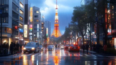 Vibrant Tokyo Street Scene