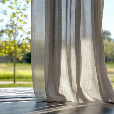 Linen Curtains in Living Room