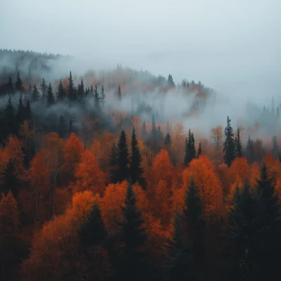 Foggy Forest View