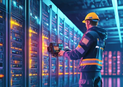 Futuristic Data Center Work